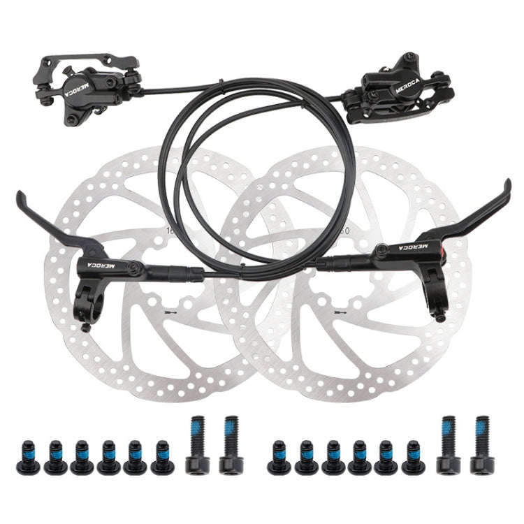 Meroca M800 Bicycle Brake Mountain Bike Universal Bilateral Brake Oil Pressure Disc Brake, Style:...