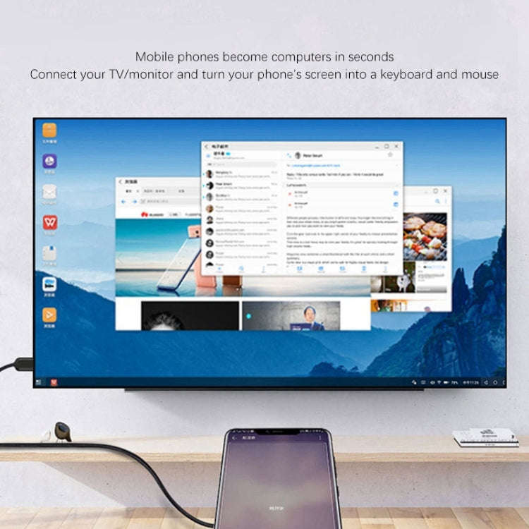 T2 Type C USB To HDMI-Compatible 4K 60Hz HD Cable TV Screen Connector for Phones, Tablets, Laptop...