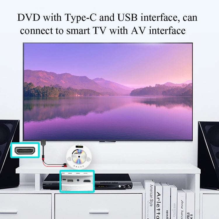 L3B Type-C USB To HDMI-Compatible  Audio Transfer Three-In-One HD Cable TV Screen Connector(Black)