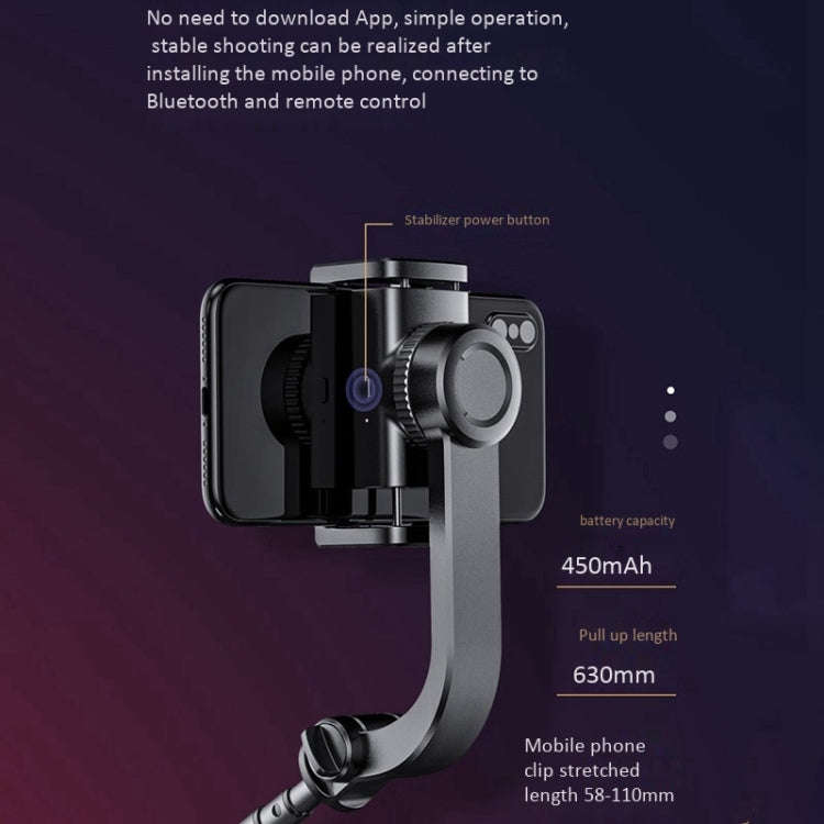 XYK-19017 Smart Anti-Shake Single Axis Stabilizer Retractable Mobile Phone Selfie Stick Video Liv...