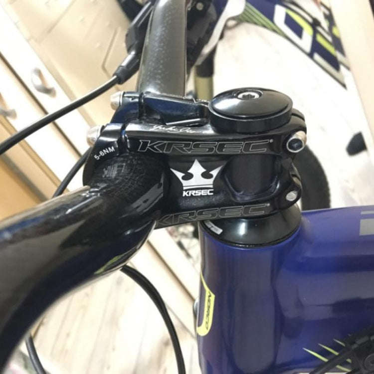 KRSEC CNC Ultra Light Short-Handed Mountain Bike Aluminum Alloy 50mm Riser, Colour: Titanium