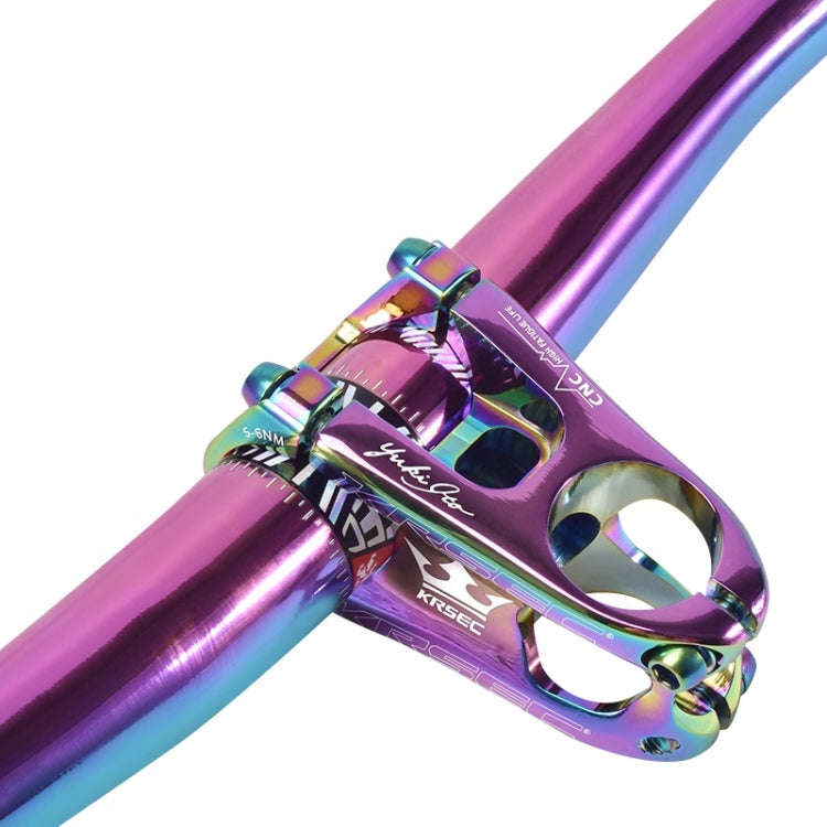 KRSEC CNC Ultra Light Short-Handed Mountain Bike Aluminum Alloy 50mm Riser, Colour: Electroplatin...