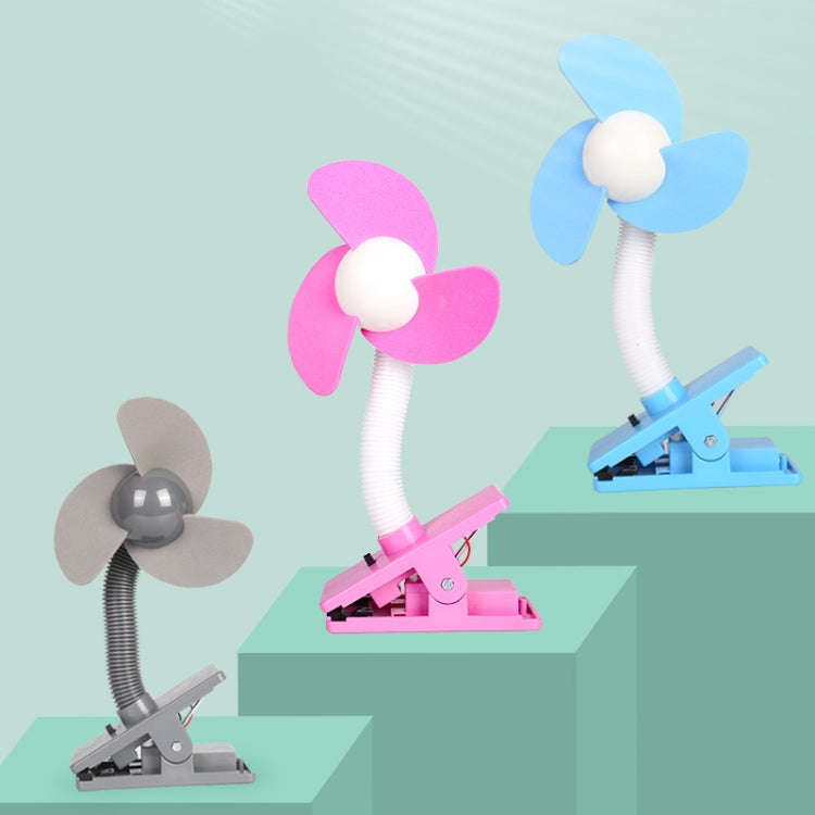 Portable Stroller Fan 360 Degree Clip Mini Fan(Pink EVA)