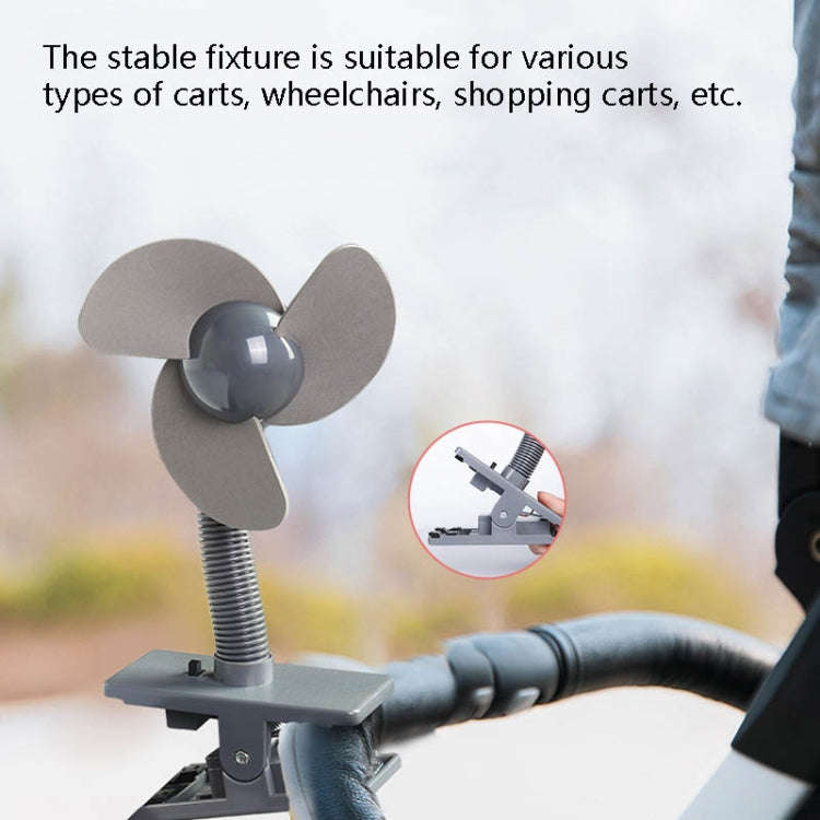 Portable Stroller Fan 360 Degree Clip Mini Fan(Pink EVA)