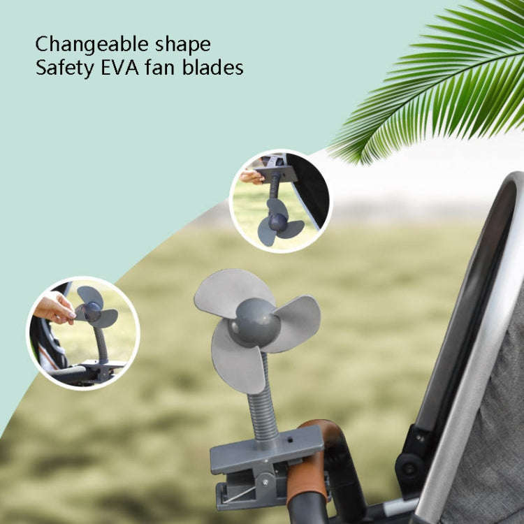 Portable Stroller Fan 360 Degree Clip Mini Fan(Pink EVA)