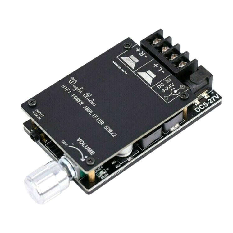 ZK-502C HIFI Wireless Bluetooth 5.0 TPA3116 Digital Power Audio Amplifier Board  50W X 2 Stereo A...