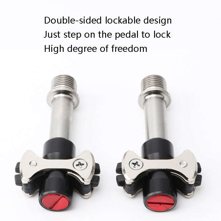 MEROCA Road Lock Shoes Card Three Pardin Bicycle Lollipops Self-Locking Pedal With Lock, Style: S...