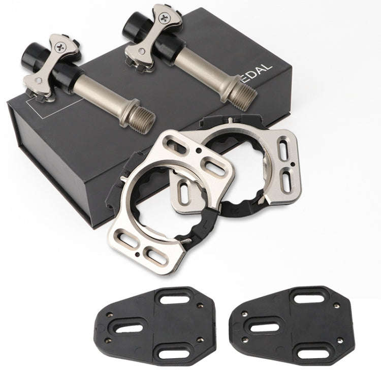 MEROCA Road Lock Shoes Card Three Pardin Bicycle Lollipops Self-Locking Pedal With Lock, Style: S...