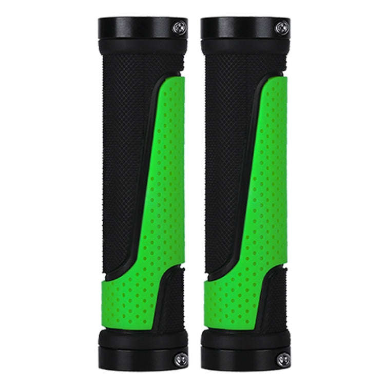 1pair BG-0404 Bicycle Rubber Handle Cover The Mountain Bike Bilateral Lock Dead Anti-Slip Handle ...
