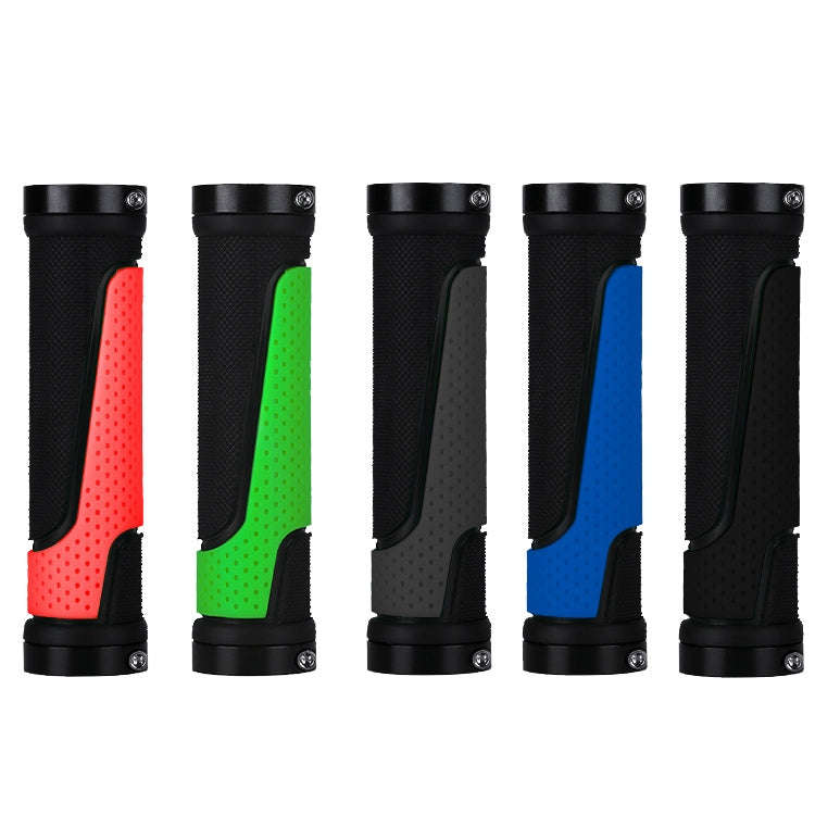 1pair BG-0404 Bicycle Rubber Handle Cover The Mountain Bike Bilateral Lock Dead Anti-Slip Handle ...