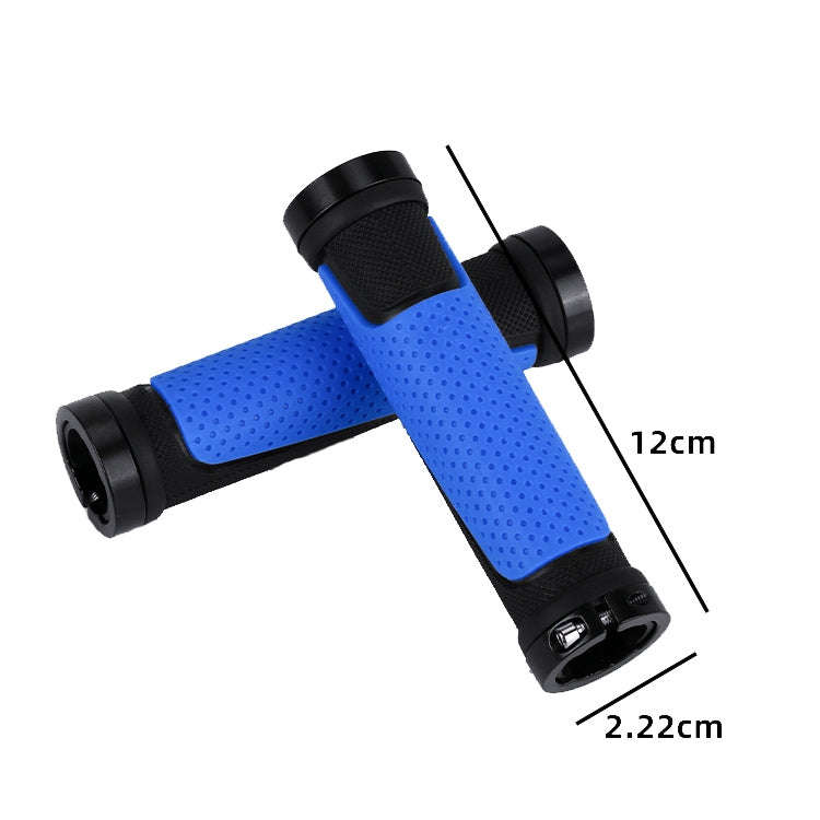 1pair BG-0404 Bicycle Rubber Handle Cover The Mountain Bike Bilateral Lock Dead Anti-Slip Handle ...
