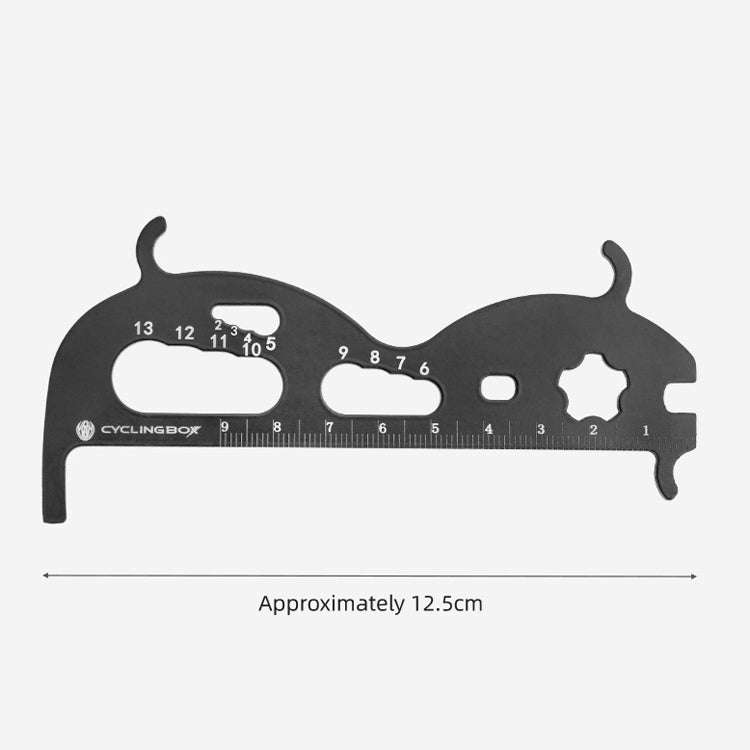 CYCLINGBOX Mountain Bicycle Chain Wear Measuring Ruler Measuring Chain Ruler Inspection Tool(Silver)