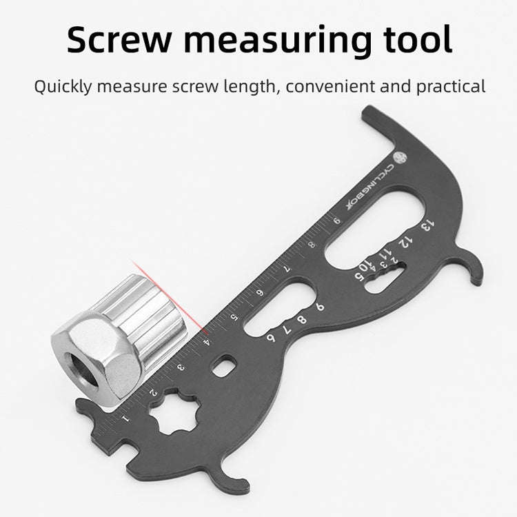 CYCLINGBOX Mountain Bicycle Chain Wear Measuring Ruler Measuring Chain Ruler Inspection Tool(Silver)
