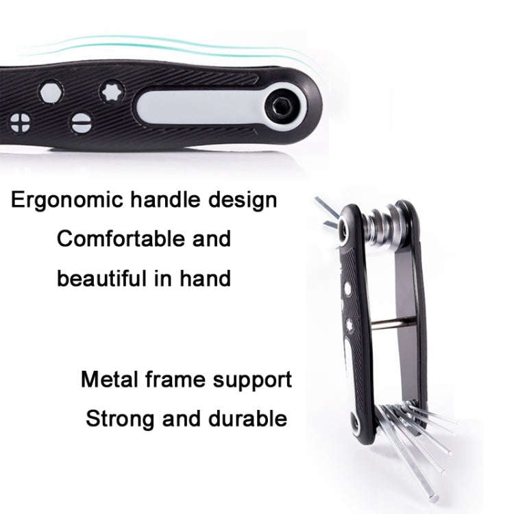 8 In 1 Bicycle Repair Portable Folding Allen Wrench(Inner Hexagon)