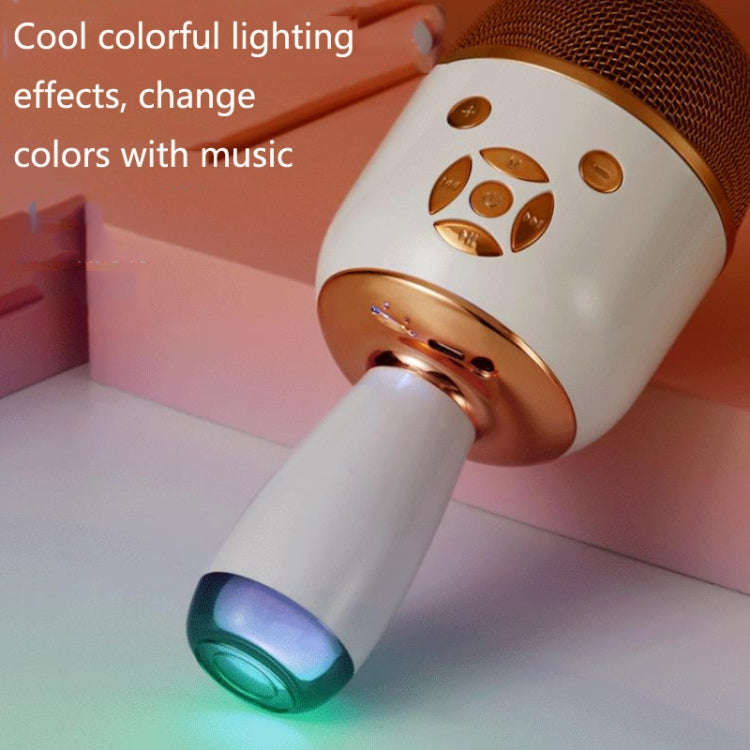 K58 Home Bluetooth Wireless Microphone With Lamp Mobile Phone K Song Children Microphone Audio(Wh...