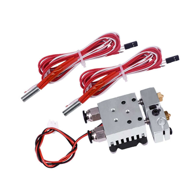 3D Printer Parts E3D V6 Back Screw With Cooling Fan Double-Head Mixed Color Extruded Aluminum Blo...