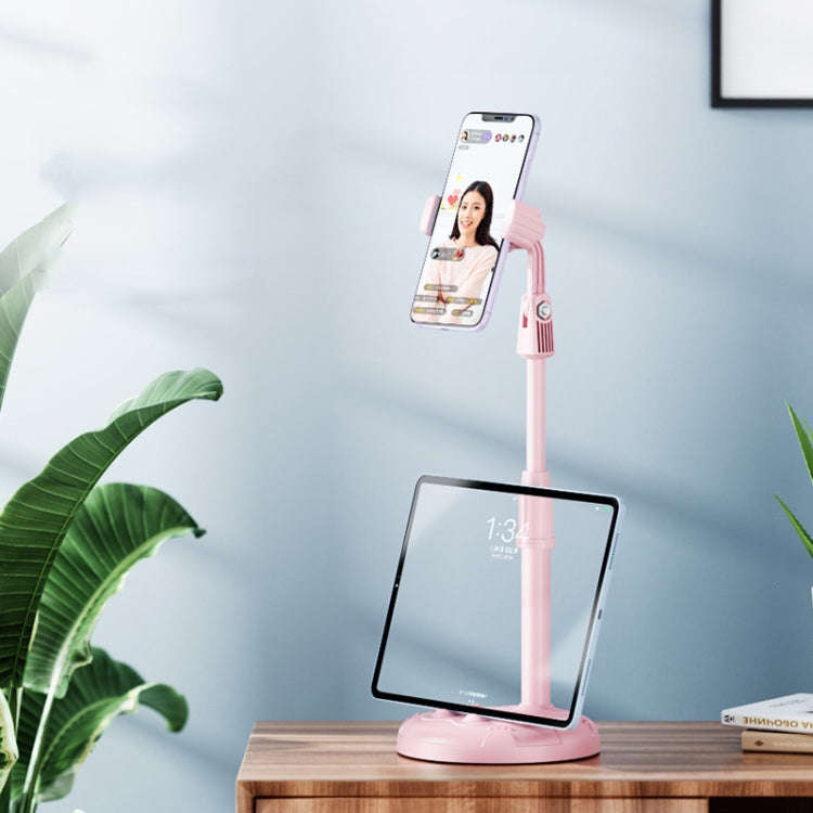 Cat Claw Telescopic Mobile Phone Holder Multifunctional Desktop Live Lazy Bracket(Cherry Pink)