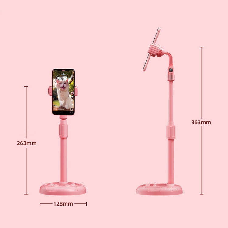 Cat Claw Telescopic Mobile Phone Holder Multifunctional Desktop Live Lazy Bracket(Snow White)