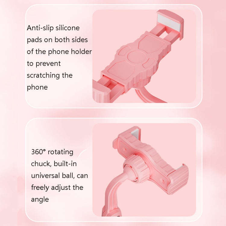 Cat Claw Telescopic Mobile Phone Holder Multifunctional Desktop Live Lazy Bracket(Cherry Pink)