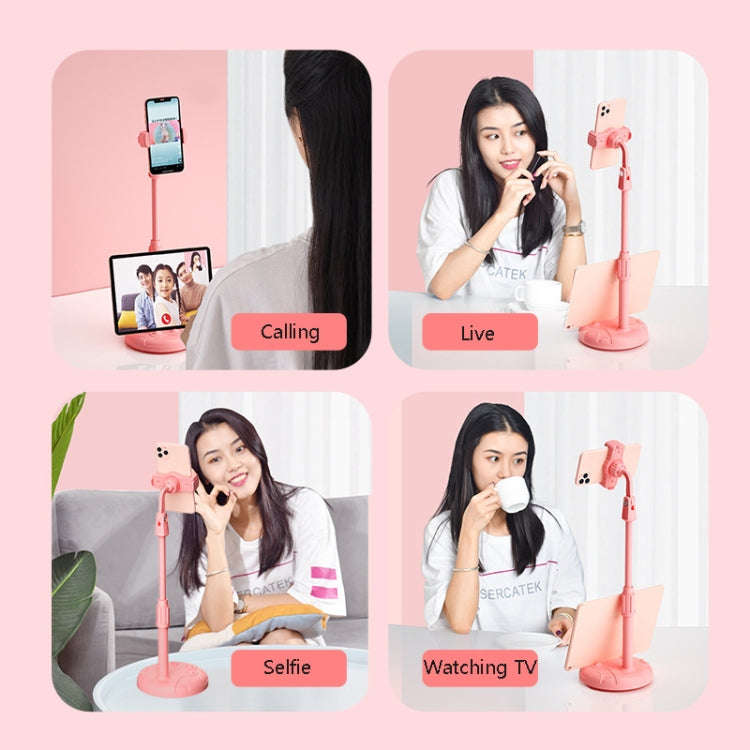 Cat Claw Telescopic Mobile Phone Holder Multifunctional Desktop Live Lazy Bracket(Snow White)