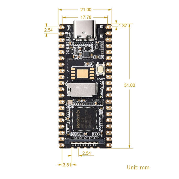 Waveshare LuckFox Pico RV1103 Linux Micro Development Board without Header