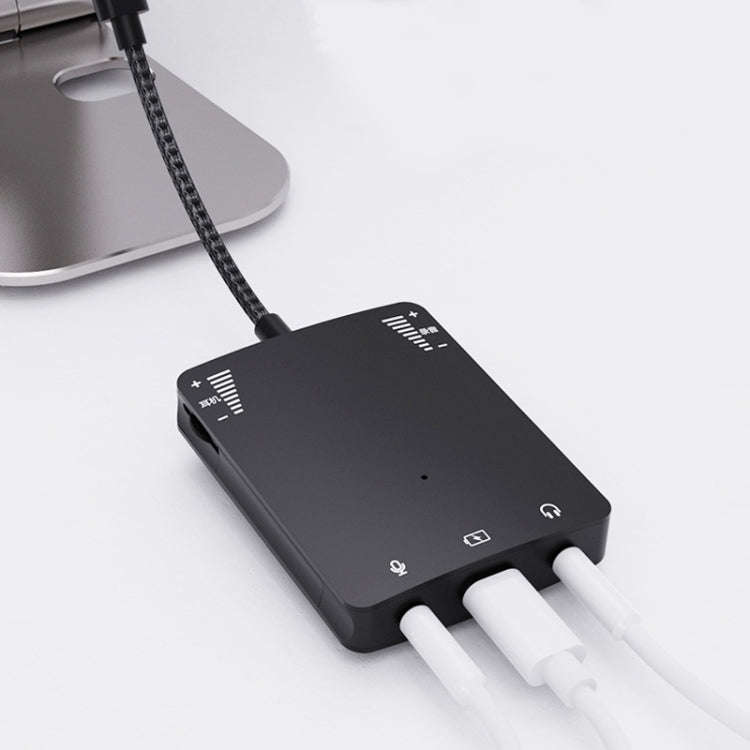 8 Pin Live Mobile Phone Sound Card Converter For iPhone 6 And Above