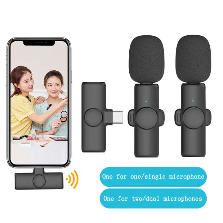 Lavalier Wireless Microphone , Specification:  Type-C Direct 1 To 2