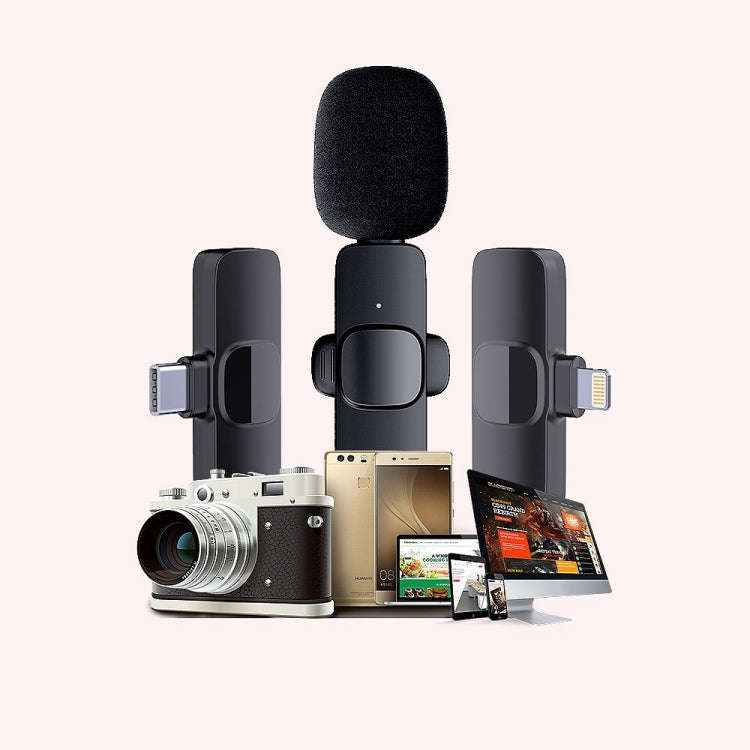 Lavalier Wireless Microphone Mobile Phone Live Video Shooting Small Microphone, Specification: Ty...
