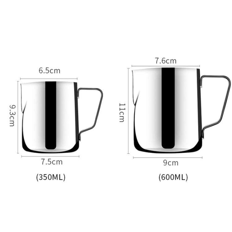 350ml  Inner Scale Pull Flower Cup Stainless Steel Milk Foam Cup Coffee Utensils