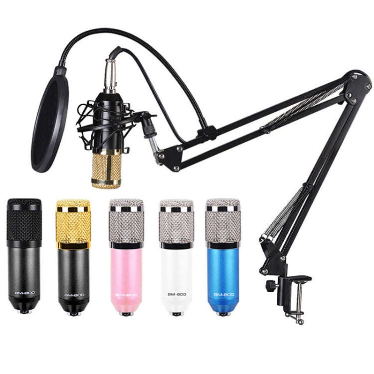 BM800 Condenser Microphone Set With USB Adapter(Black And Black Net)