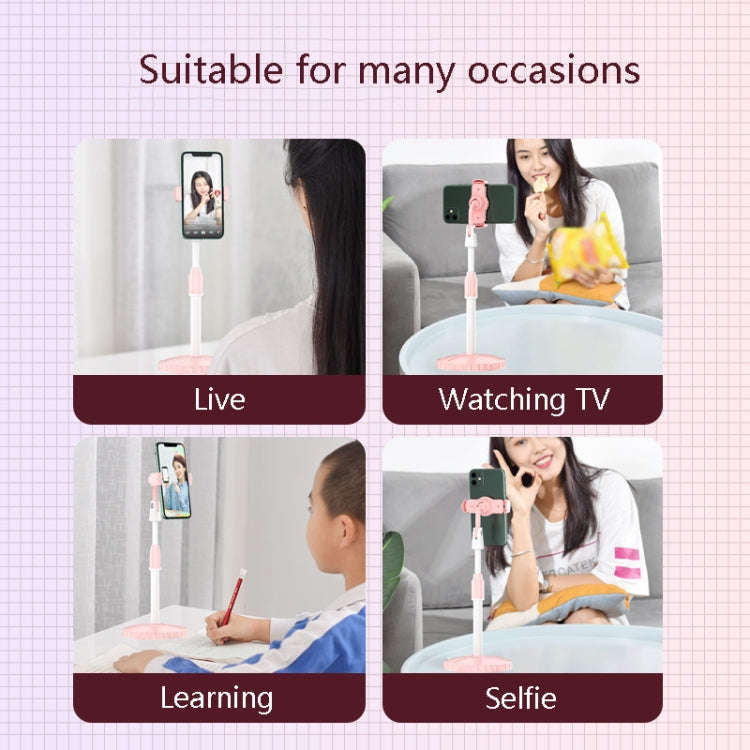 Multifunctional Lifting Colorful Live Bracket(Pink White)