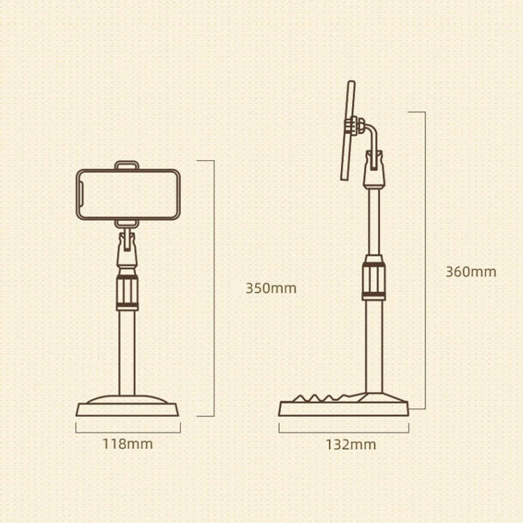 B7 Volcano Telescopic Live Bracket Tablet Phone Dual-Use Stand(Cherry Pink)