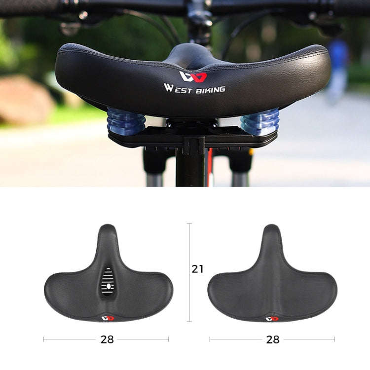 WEST BIKING Bicycle Big Butt Shock Absorption Soft Saddle(Groove Type)