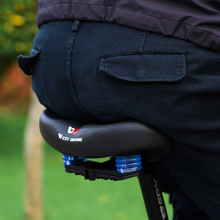 WEST BIKING Bicycle Big Butt Shock Absorption Soft Saddle(Groove Type)