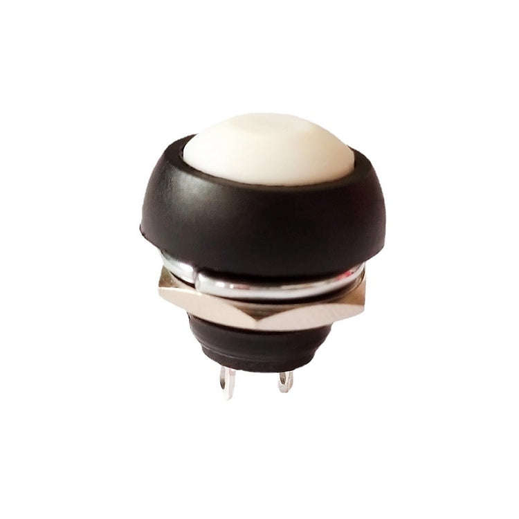 10 PCS Small Waterproof Self-Reset Button Switch(White)