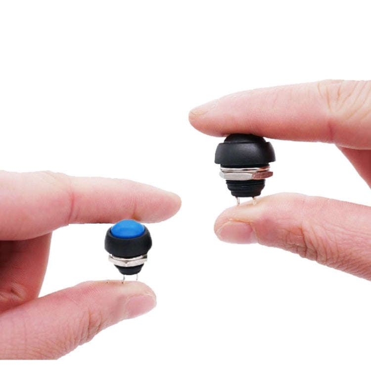 10 PCS Small Waterproof Self-Reset Button Switch(Green)