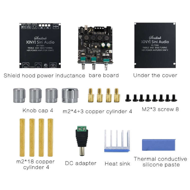 XINYI Sini T50H Bluetooth 5.0 With Pre-Stage High-Level Adjustment Stereo Digital Power Plate Module