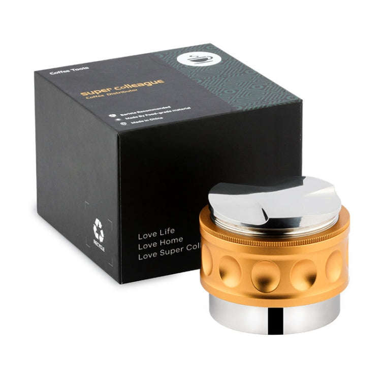 YK33258 Stainless Steel Double-Ended Coffee Cloth Dispenser, Size: 58mm(Golden Multilateral Type)