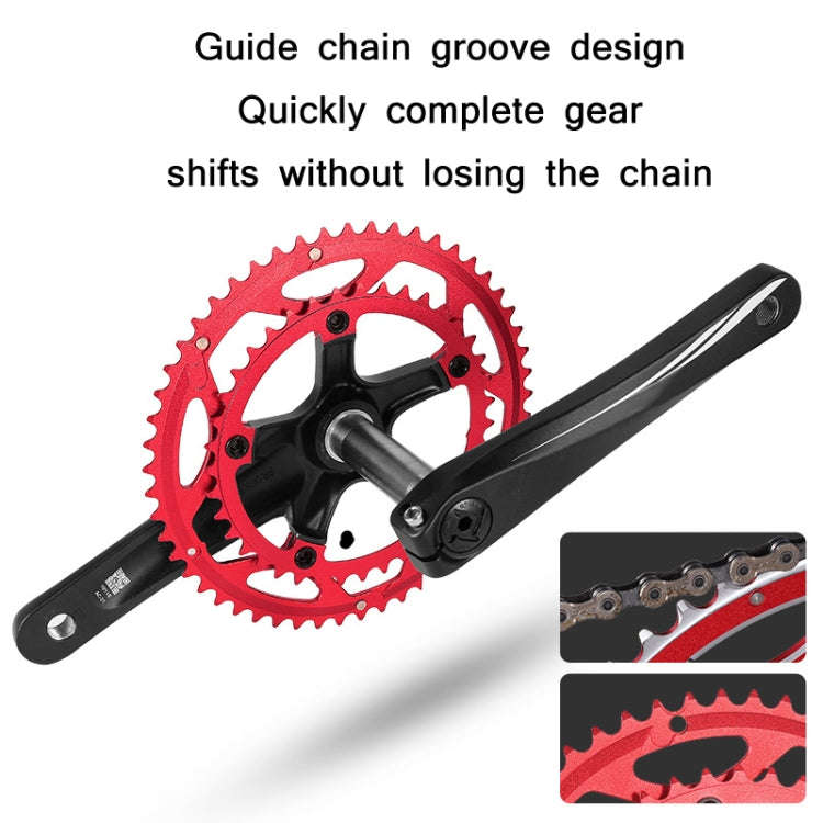 WEST BIKING YP0719273 Road Bike 56T-44T Double-Disc Aluminum Alloy Gears(Red)