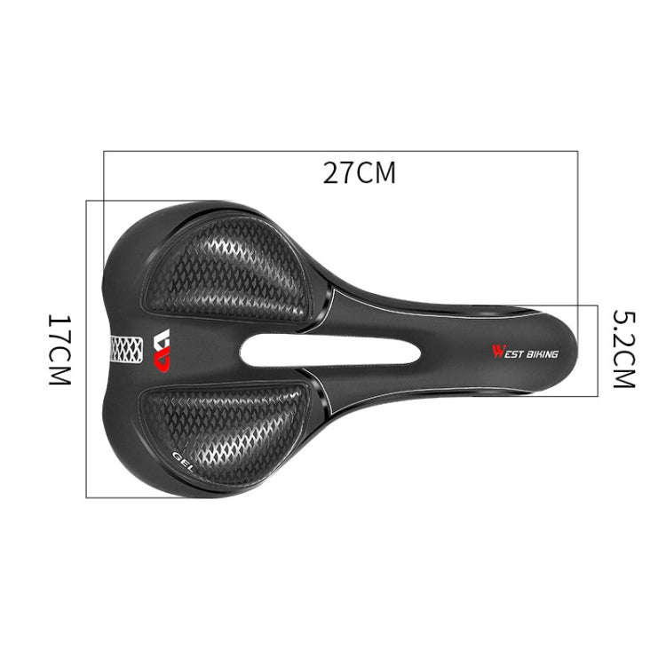 WEST BIKING Bicycle Riding Comfortable Silicone Saddle, Style: Rhombus Annual Wheel (Sponge)