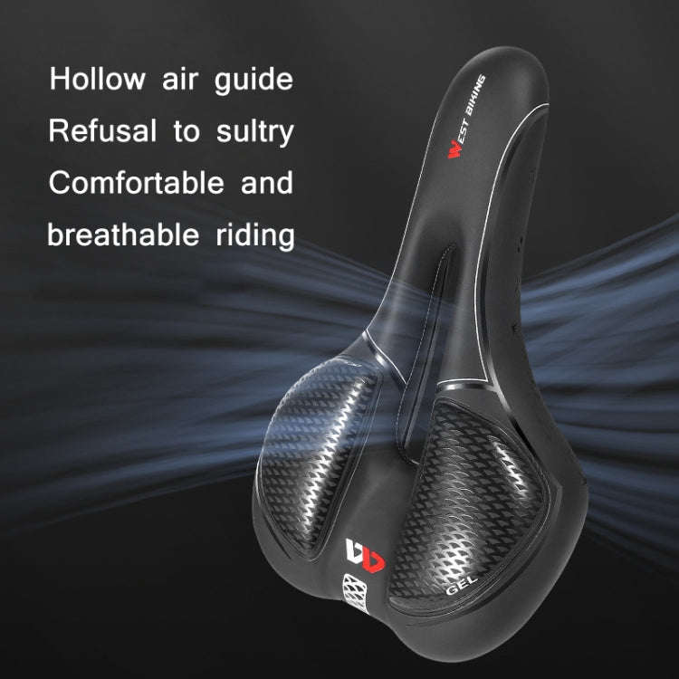 WEST BIKING Bicycle Riding Comfortable Silicone Saddle, Style: Rhombus Annual Wheel (Sponge)