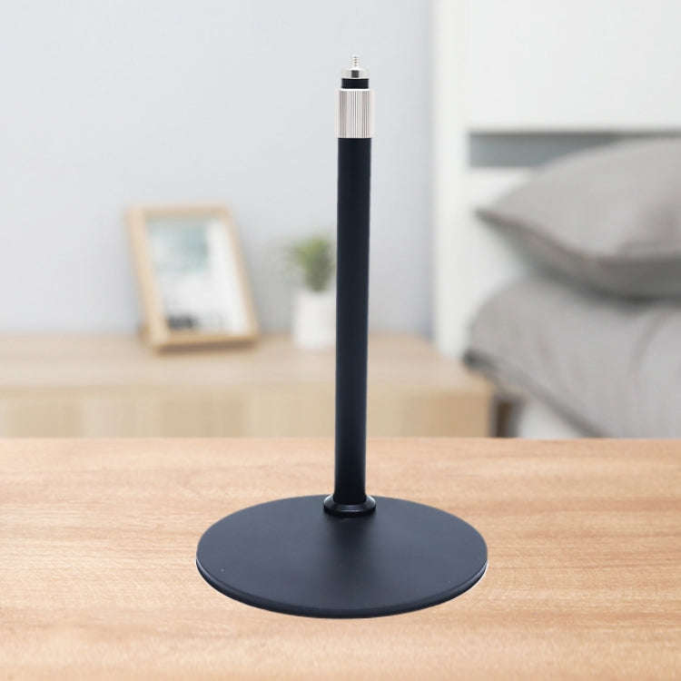 Desktop Disc Telescopic Rod Ring Light Support Frame(Black)
