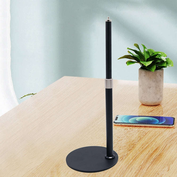 Desktop Disc Telescopic Rod Ring Light Support Frame(Black)
