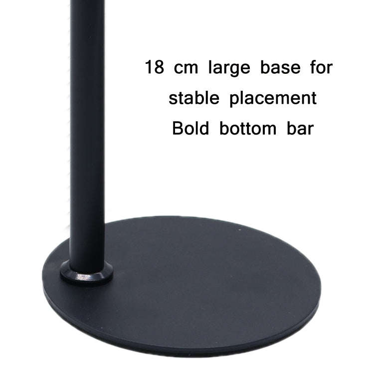 Desktop Disc Telescopic Rod Ring Light Support Frame(Black)