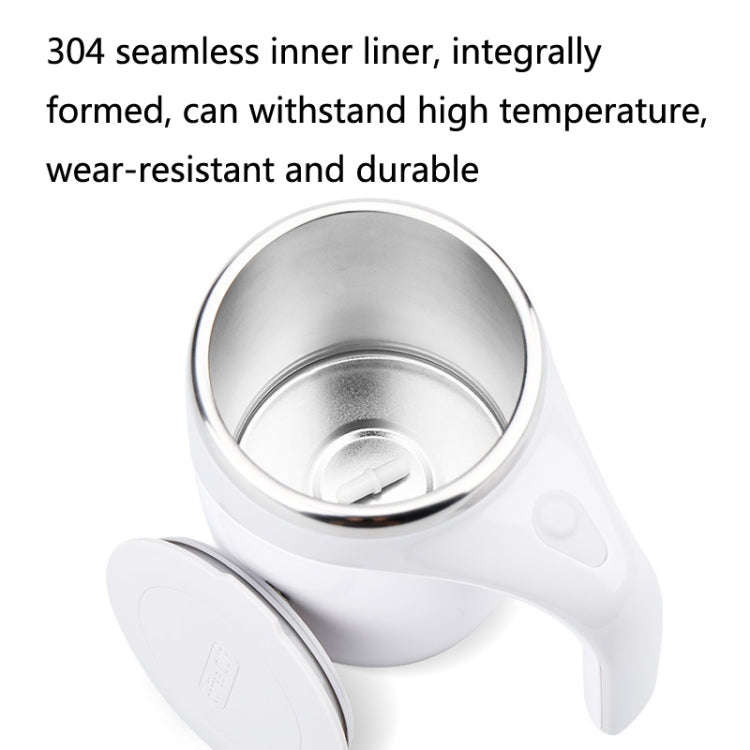 A223 Stainless Steel Automatic Magnetized Coffee Mixing Cup(White)