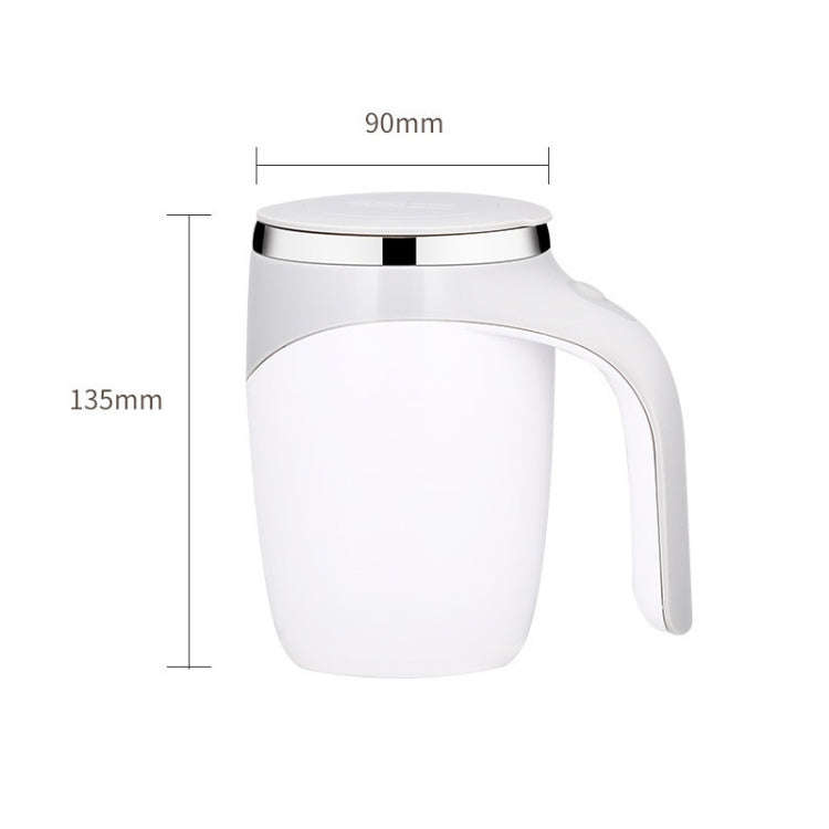 A223 Stainless Steel Automatic Magnetized Coffee Mixing Cup(White)