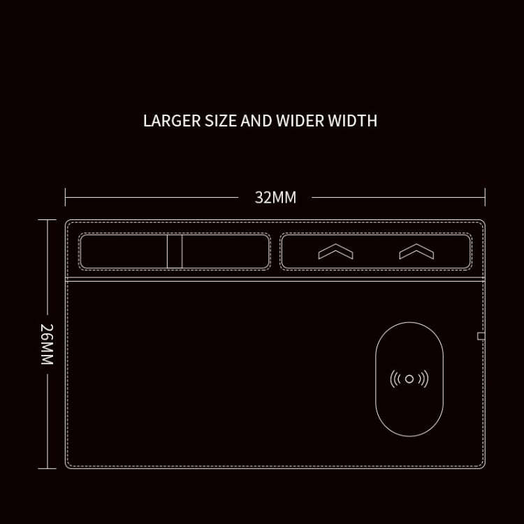 JJ-82401 Mouse Pad with Phone Charging and Phone Holder(Black)