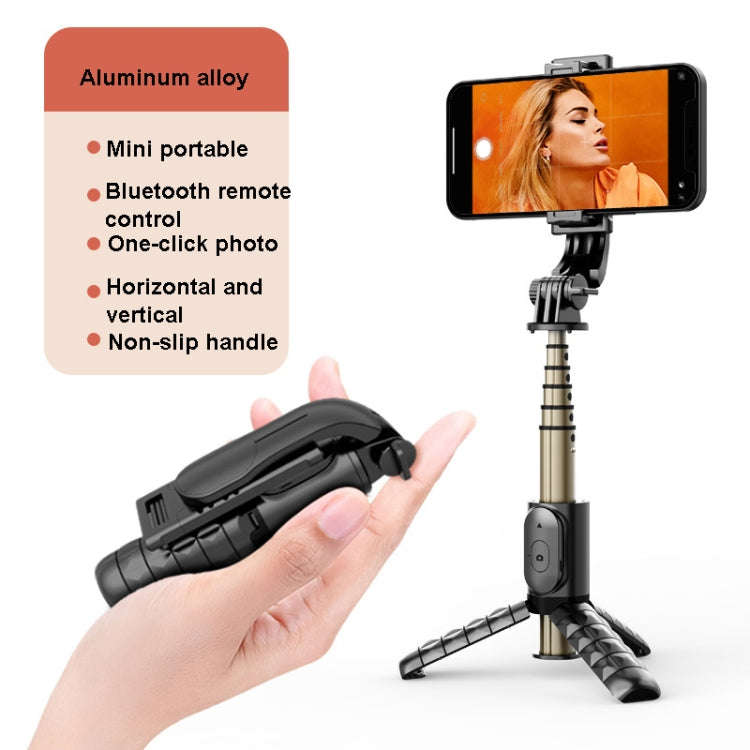 Mini Selfie Stick Integrated Multifunctional Bluetooth Selfie, Specification: Q10 68CM Without Fi...