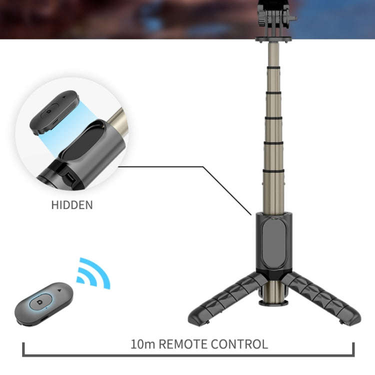 Mini Selfie Stick Integrated Multifunctional Bluetooth Selfie, Specification: Q10 68CM Without Fi...