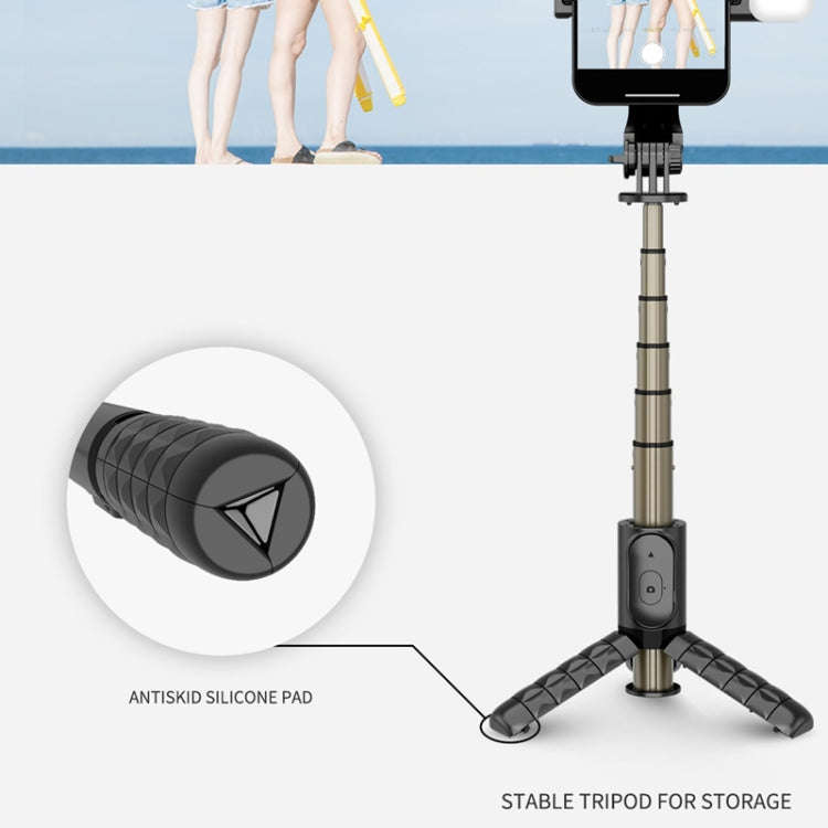 Mini Selfie Stick Integrated Multifunctional Bluetooth Selfie, Specification: Q10 68CM Without Fi...